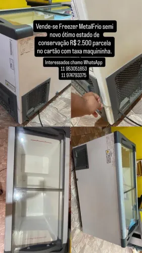 Freezer metalFrio seminovo