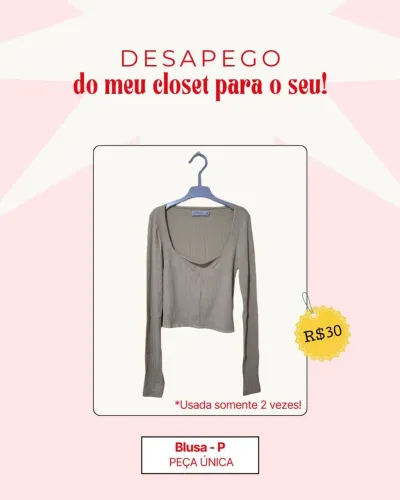 DESAPEGO/BRECHÓ - Blusa Manga Comprida