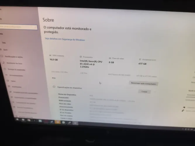 PC GAMER COM MONITOR E PLACA DE VÍDEO AMD RX 580 8GB E PROCESSADOR 10 NUCLEOS XEON 