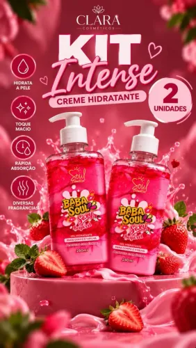 Kit 2 gel hidratante baba soul sexy beijavel