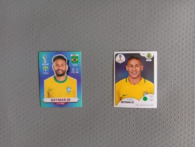 Figurinhas do Neymar 2018 e 2022