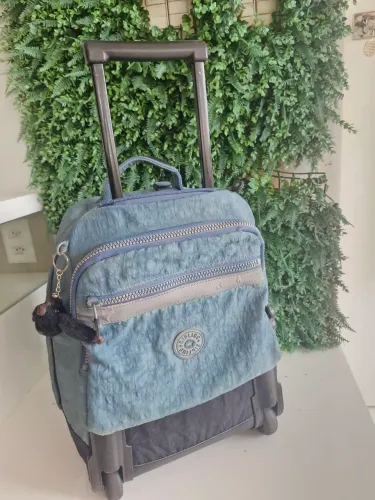 Mochila kipling ORIGINAL 2 rodinhas AZUL
