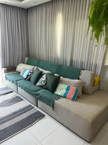 Sofa retratil em linho