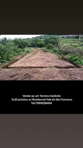 Vende-se um Terreno medindo 5x20 próximo ao Residencial Vale do São Francisco
