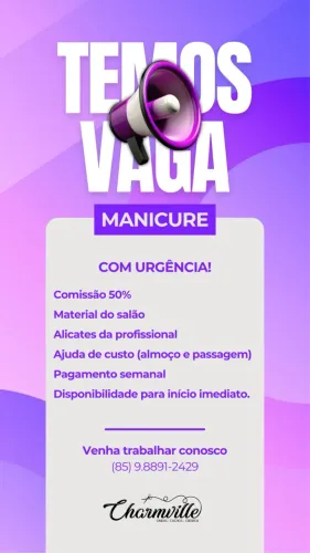 Vaga para manicure