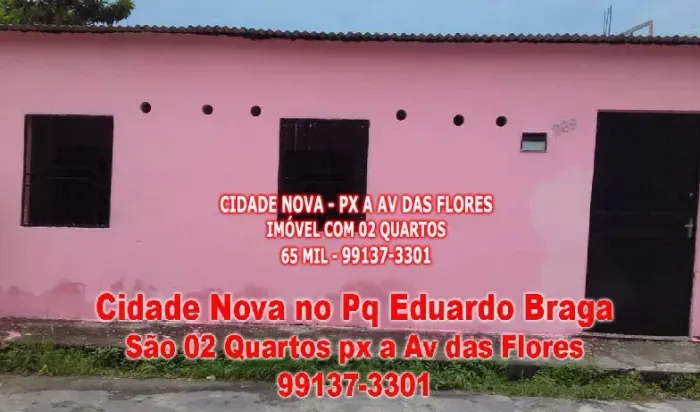PQ EDUARDO BRAGA NA CIDADE NOVA, Imóvel de 02 Quartos