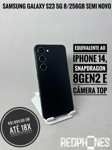 Loja física. Aceitamos trocas em iPhone's ou Android. Samsung Galaxy S23 5G 8/256