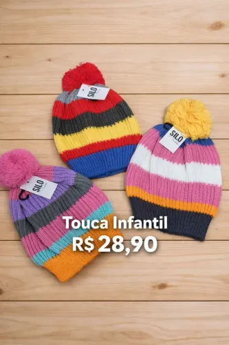 Gorros infantis coloridos e de ótima qualidade !!!