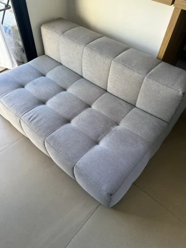 Sofá modular cinza Mobly