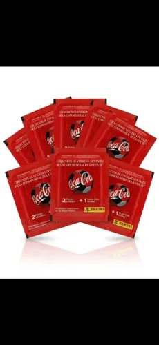 8 xvPacotes envelopes figurinhas Coca cola Copa de mundo FIFA 2026 mexico