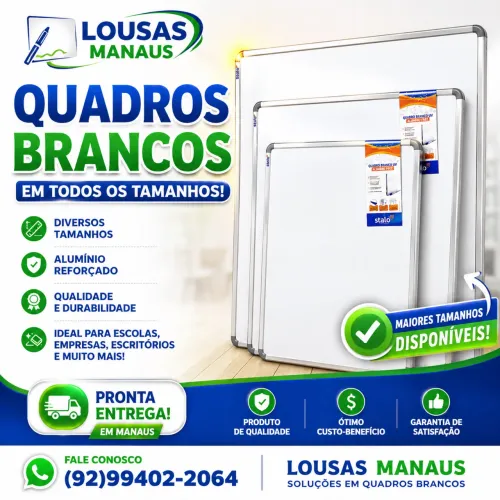 Lousa branca / temos em todos os tamanhos