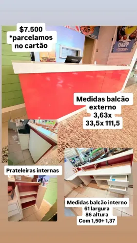 BALCÃO DE ATENDIMENTO (com balcão interno)