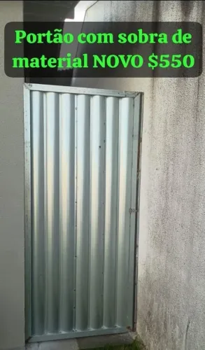 PORTÃO com sobra de material NOVO $550<br>WHATSAPP- *49
