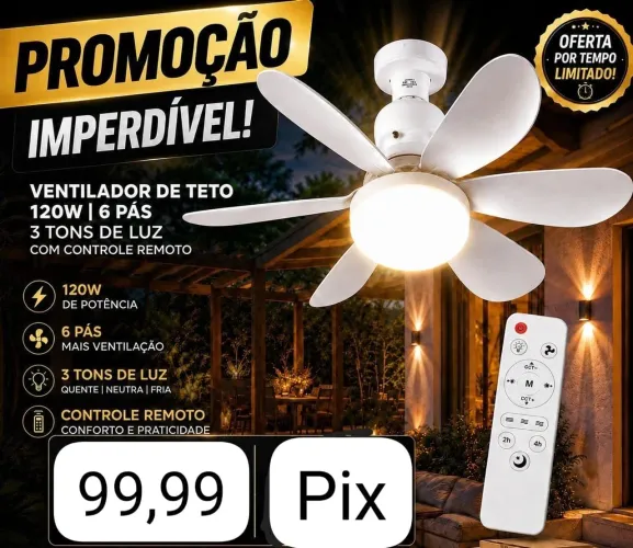VENTILADOR DE TETO BRANCO