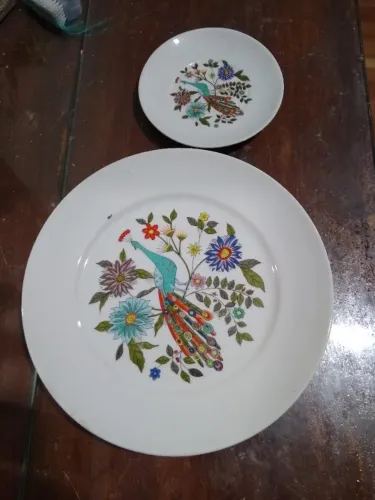 Travessa em porcelana Schmidt Vintage Colecionável Retro Coleção
