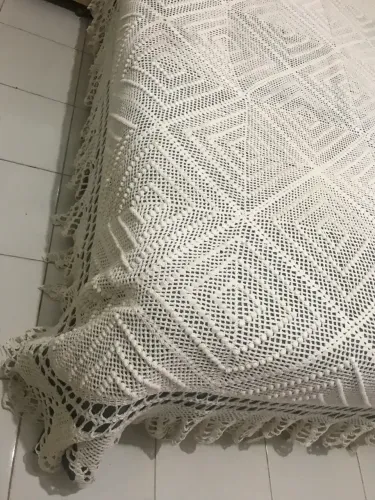 Colcha de crochê 