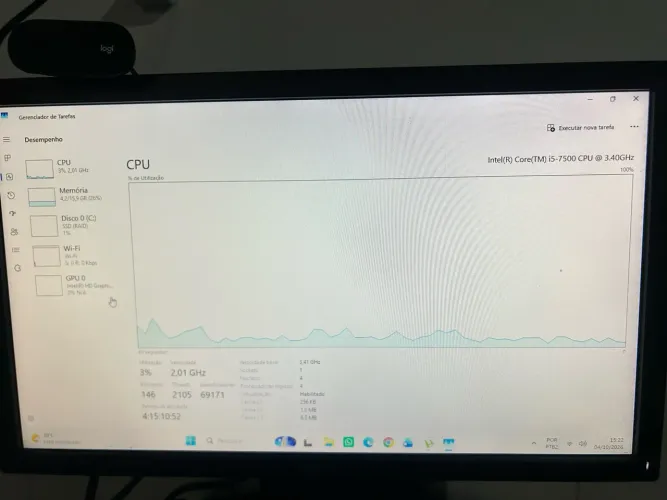 PC Dell OptiPlex i5 7ª Geração + 16GB RAM + SSD 256GB + Monitor + Periféricos
