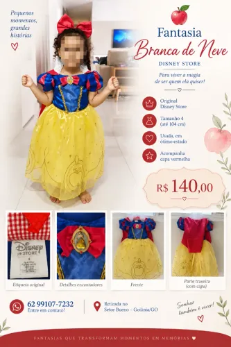 Fantasia Branca de Neve Disney
