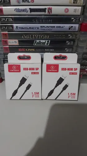 2 cabos carga manete ps3