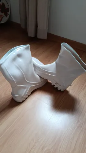Bota de PVC Galocha de Borracha Branca