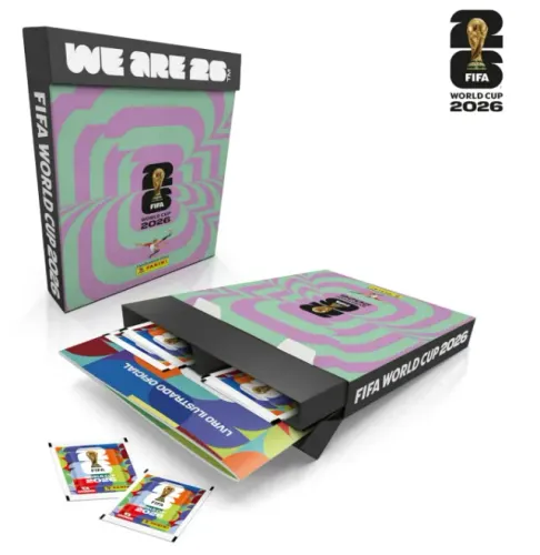 Copa do Mundo da FIFA 2026? Box Fliptop C/ 1 Álbum Brochura + 30 Envelopes de Figurinhas