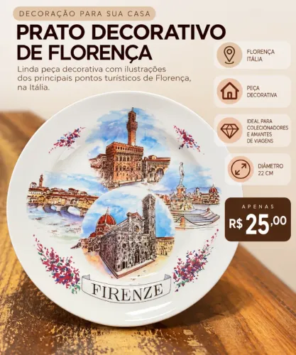 Prato decorativo de Florença