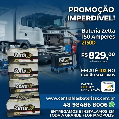 Bateria 150ah ZETTA FREE