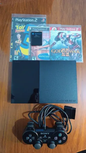 PS2 SLIM - Playstation 2 com controle original FUNCIONANDO 100% (frete grátis)