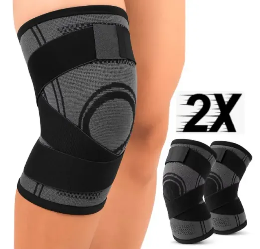 Promoção Joelheira de compreensão cinza
