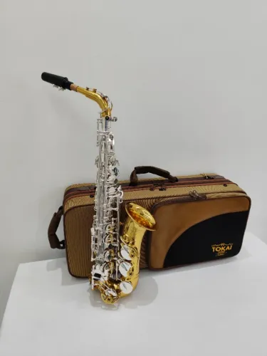 Sax Alto Tokai TSA-300PG Mib - Prata c/ Dourado - NOVO - Parcelo 21x - Aceito Troca
