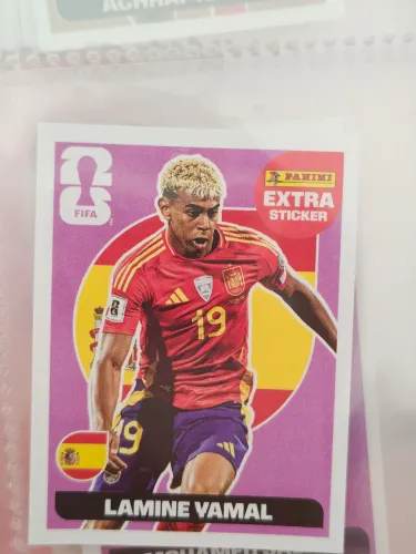 Lamine yamal bordô roxa figurinha Legend extra da copa 2026