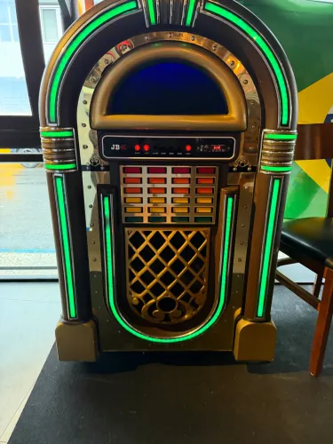 Jukebox Retrô Iluminada Bluetooth USB FM - Estilo Anos 50