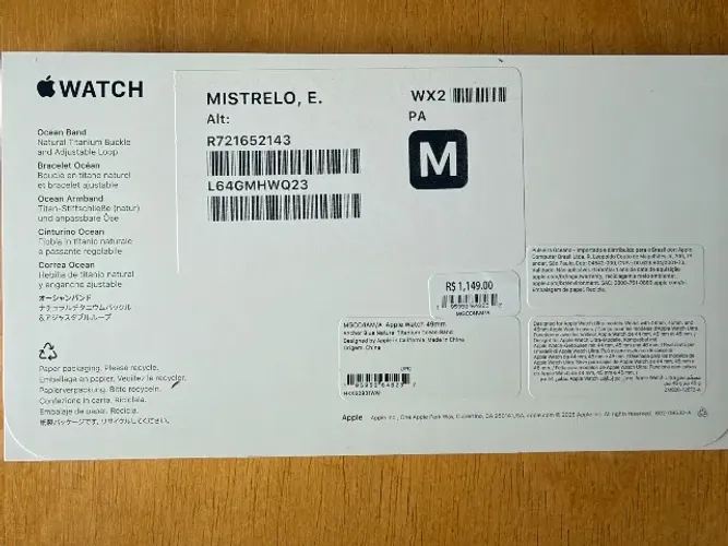 Pulseira Apple Watch Ultra 3 Silicone