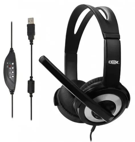Headset Fone e Microfone Conexão USB Headphone Head Phone Head Set Fone de Ouvido