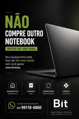 ASSISTÊNCIA TÉCNICA NOTEBOOK JOÃO PESSOA | SSD | FORMATAÇÃO | BIT TECNOLOGIA