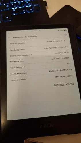 Kindle Paperwhite 11ª Geração 16GB - Tela 6.8" (Impecável + Cabo Original)
