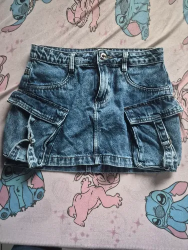 Saia jeans cargo