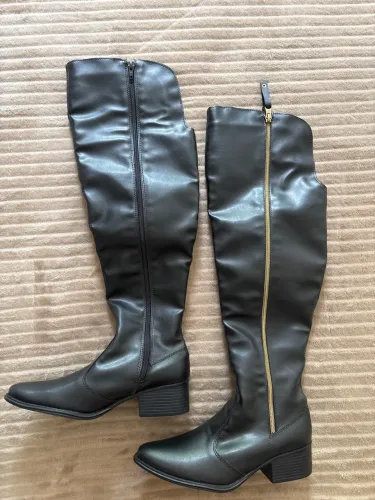 BOTA TAM 35/36 CANO ALTO PRETA/ZÍPER DOURADO