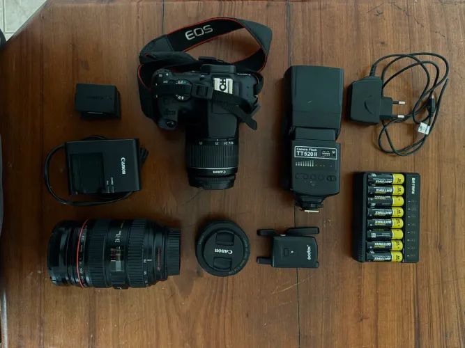 KIT FOTOGRÁFICO CANON COMPLETO - IDEAL PARA INICIANTES E PROFISSIONAIS