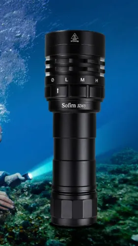 Lanterna Mergulho Sofirn SD05 3000lm Recarregável USB À Prova D'Água