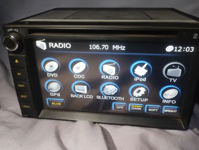 faço Rolo Central Multimídia Zapos Fly Audio Universal 2 Din 6.2 Polegadas com Bluetooth