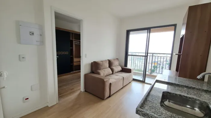 Apartamento novo para alugar na Liberdade, 30m², mobiliado, 01 dormitório, sala conjugada