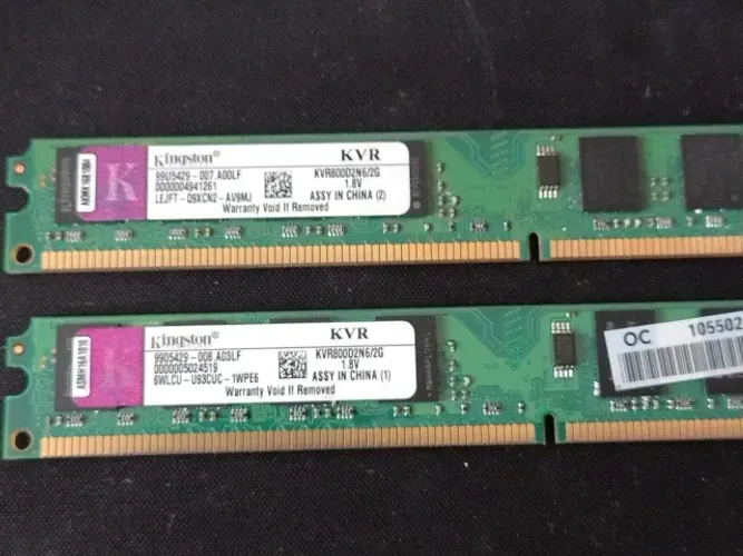 02 Memória DDR2 Kingston 2+2= 4G 800Mhz