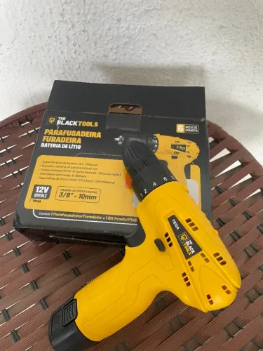 Parafusadeira Furadeira The Black Tools TB-12A 12V Sem Fio - Nova
