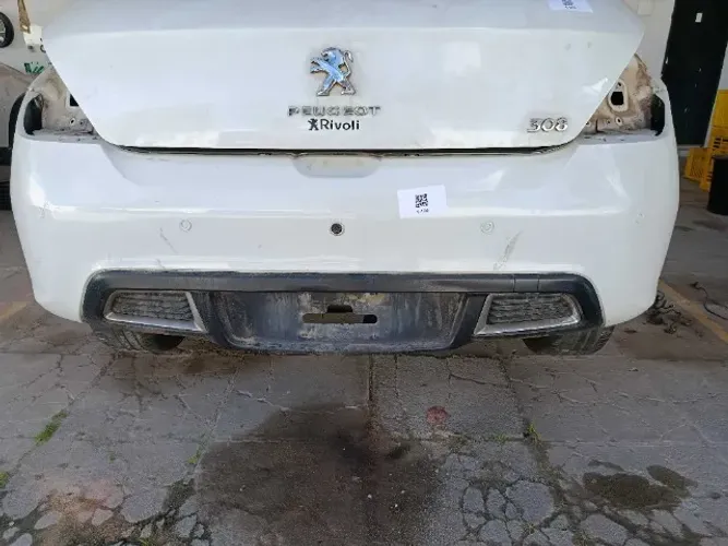 PARACHOQUE TRASEIRO PEUGEOT 308 2011 2012 2013 2014 2015 2016 2017 2018 BRANCO