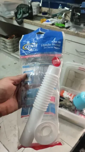 Tubo De Ligação Flexível C/ Espude P/ Bacia Sanitária Censi Branco
