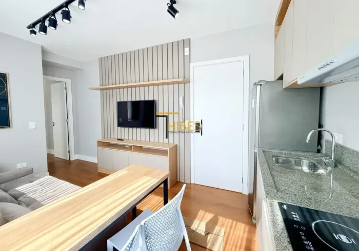 Apartamento centro/batel, 1 dormitório, decorado, 33 m² privativos, 1 vaga