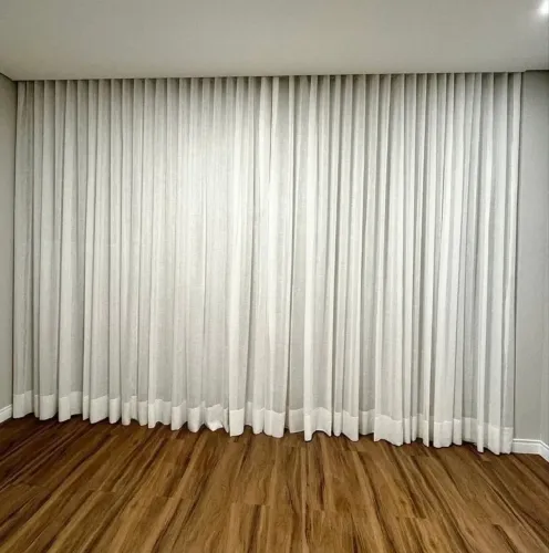 Cortina Trilho Suíço Duplo Linho E Blackout 100% (7 metros de cortina)