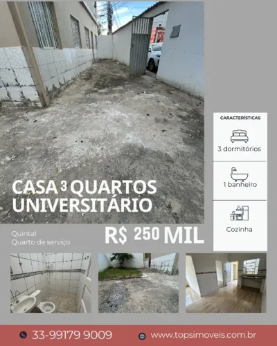 Casa 3 quartos bairro Universitário