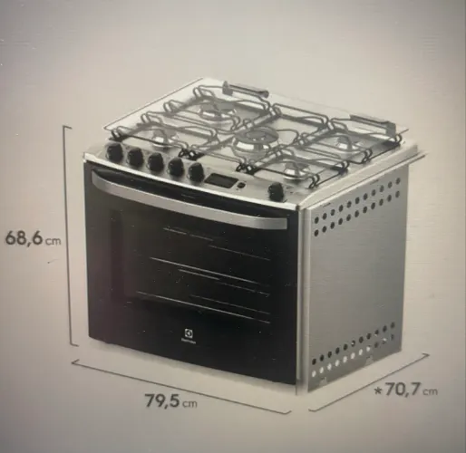 Fogão 5 Bocas de Embutir Electrolux Preto com Grill, Tripla Chama e Timer Digital